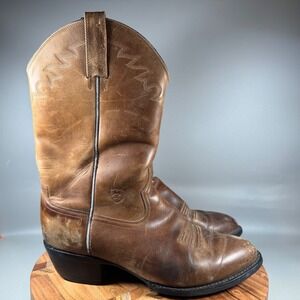 Ariat Mens Western Cowboy Boots Brown Leather Size 11 EE